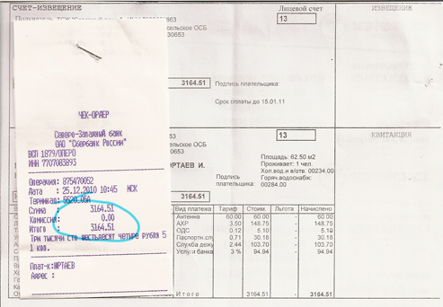 Расходы на коммунальных услугах в 2011 году