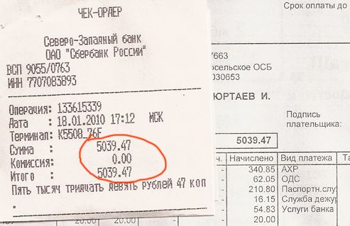Расходы на коммунальных услугах в 2010 году